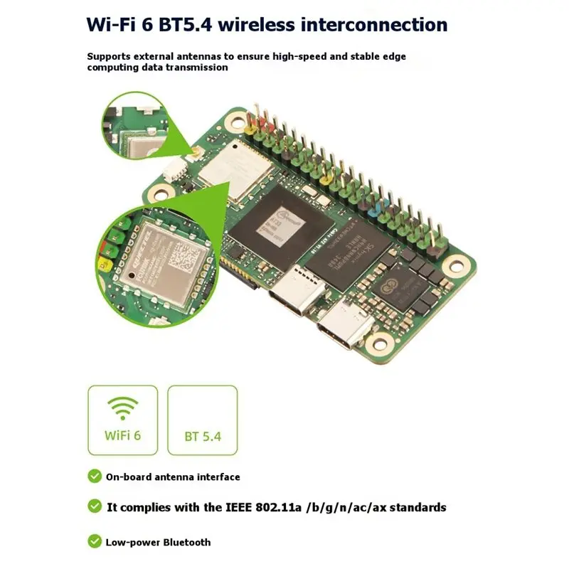 

Promotion Cubie A7Z Development Board Allwinner A733 Soc Octa-Core CPU 3TOPS NPU Wifi 6 / BT 5.4 RISC-V Coprocessor SBC
