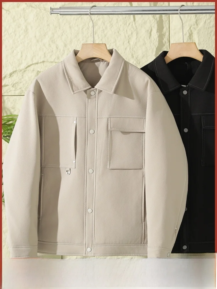 

American High-End Windproof Water-Resistant 90 Du down Warm Casual Stand Collar Lightweight Padded Jaet Men's Autumn Winter