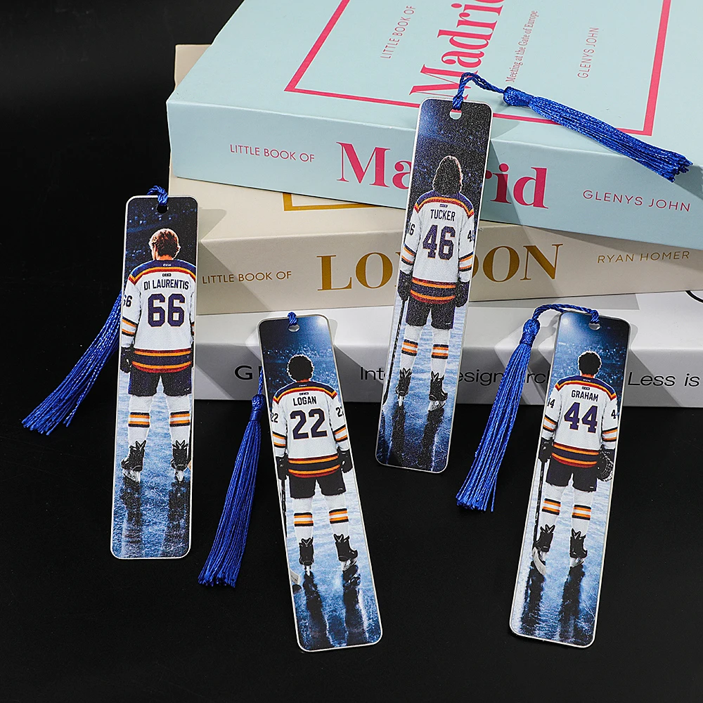The Double-Sided Stainless Steel Bookmark Series for Ice Hockey Romance Outside of Campus Is Suitable for Ice Hockey Romance.