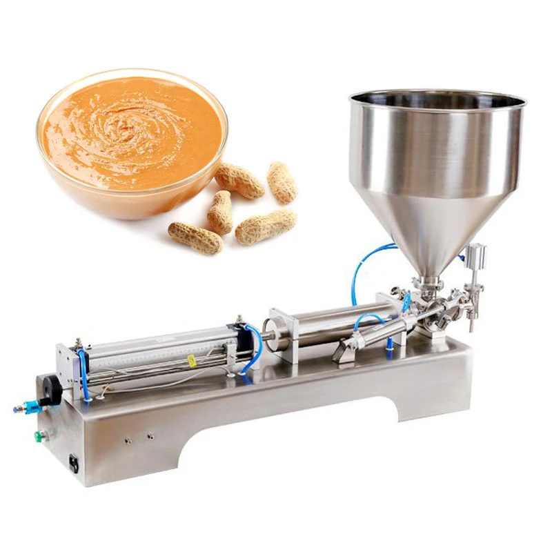 

Pneumatic Filling Machine Honey Peanut Butter Shampoo Cream Sauce Lotion Cosmetics Stainless Steel Commercial Paste Filling Mach