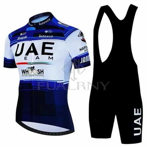 Imagen 2 del producto Conjunto de Jersey de Ciclismo de verano de los Emiratos Árabes Unidos, ropa de Ciclismo para hombre, ropa de bicicleta de manga corta para bicicleta de carretera, traje de Maillot Culotte para Ciclismo de montaña