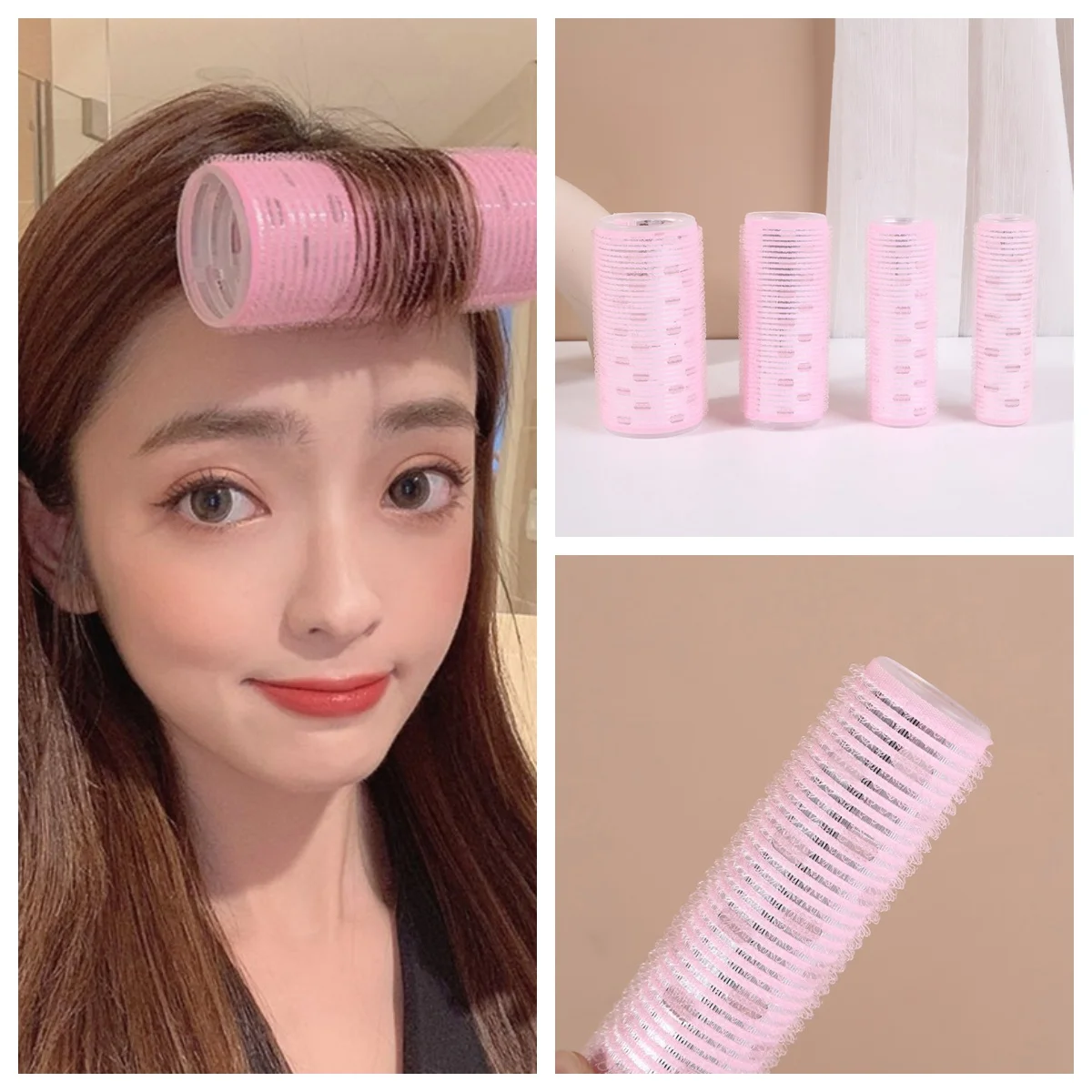 

Bangs curling iron DIY Hair Curling Hairdressing Tool Self Grip Hair Roller Plastic Magic Curler Girl Beauty Styling Tool