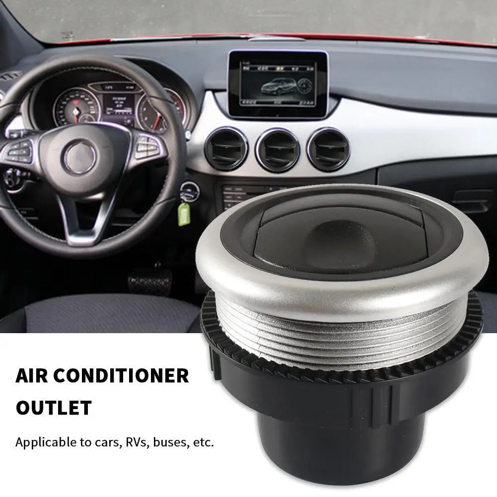 71mm Air Outlet Vent Rotation Air Conditioner Outlet Round Air Conditioning Vent Outlet Deflector 63mm Hole Size for RV Bus Auto