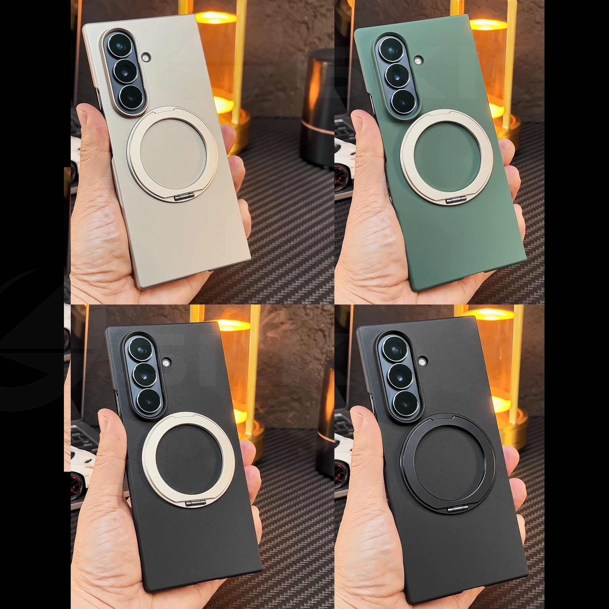 

For Samsung Galaxy Z Trifold Case Magnetic Wireless Charge Ring Holder Screen Glass Protective Cover For Galaxy Z Trifold Case