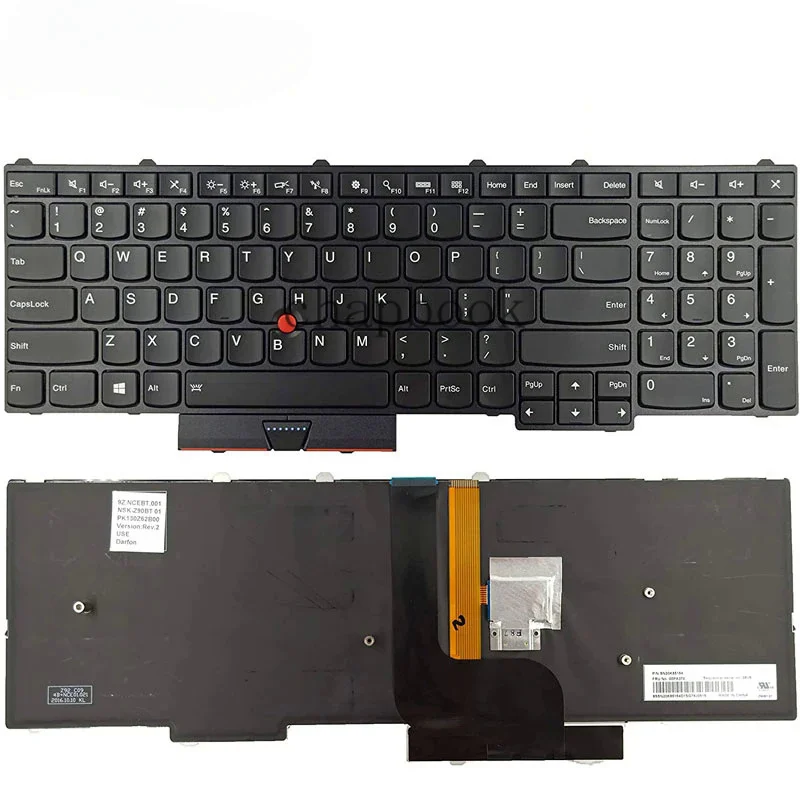 

New Laptop Replacement Keyboard For Lenovo Thinkpad P50 P51 P70 with Backlit US Layout P/N: 00PA288 SN20K85114