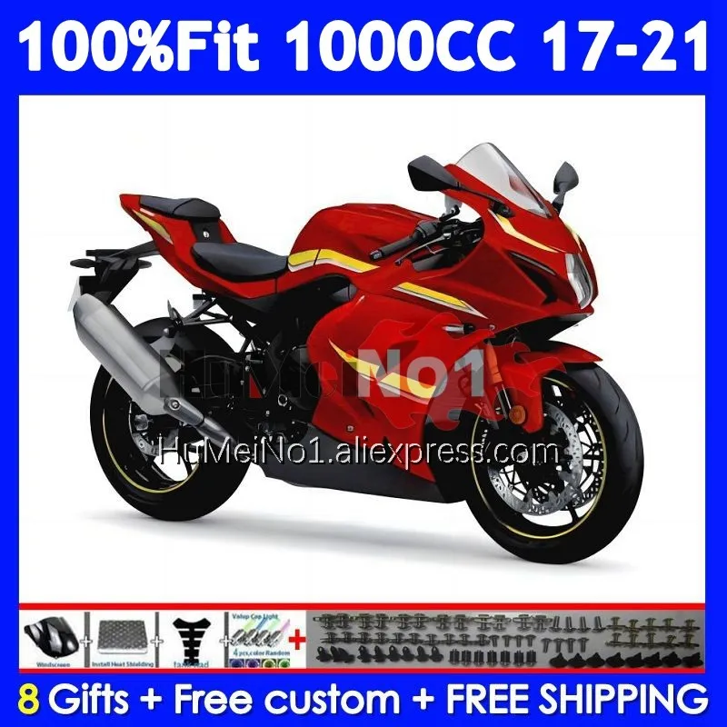 Injection For SUZUKI GSXR1000 GSXR 1000 L7 122No.116 K17 GSXR-1000 Stock Red 17 18 19 20 21 2017 2018 2019 2020 2021 Fairings