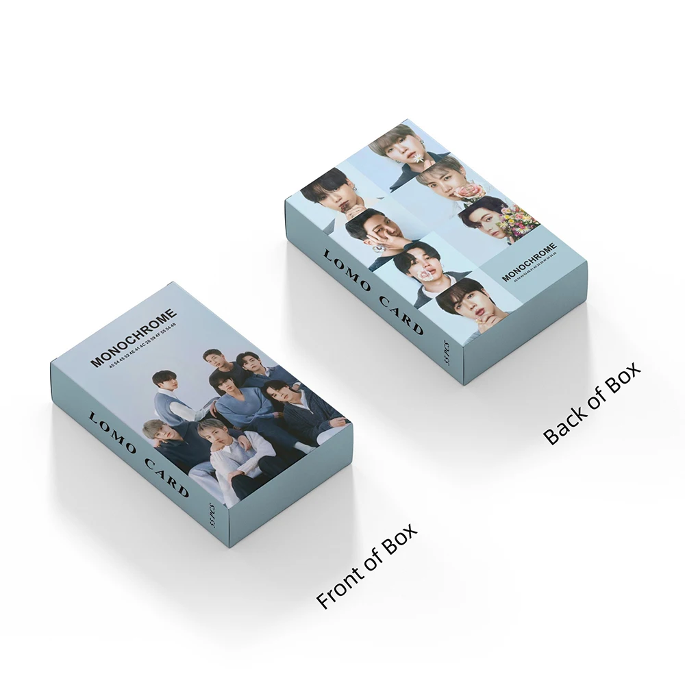 55Pcs/Box Kpop MONOCHROME Bangtan Boys POP UP Photocards Jung Kook Lomo Cards Photo Card for Fans Collection