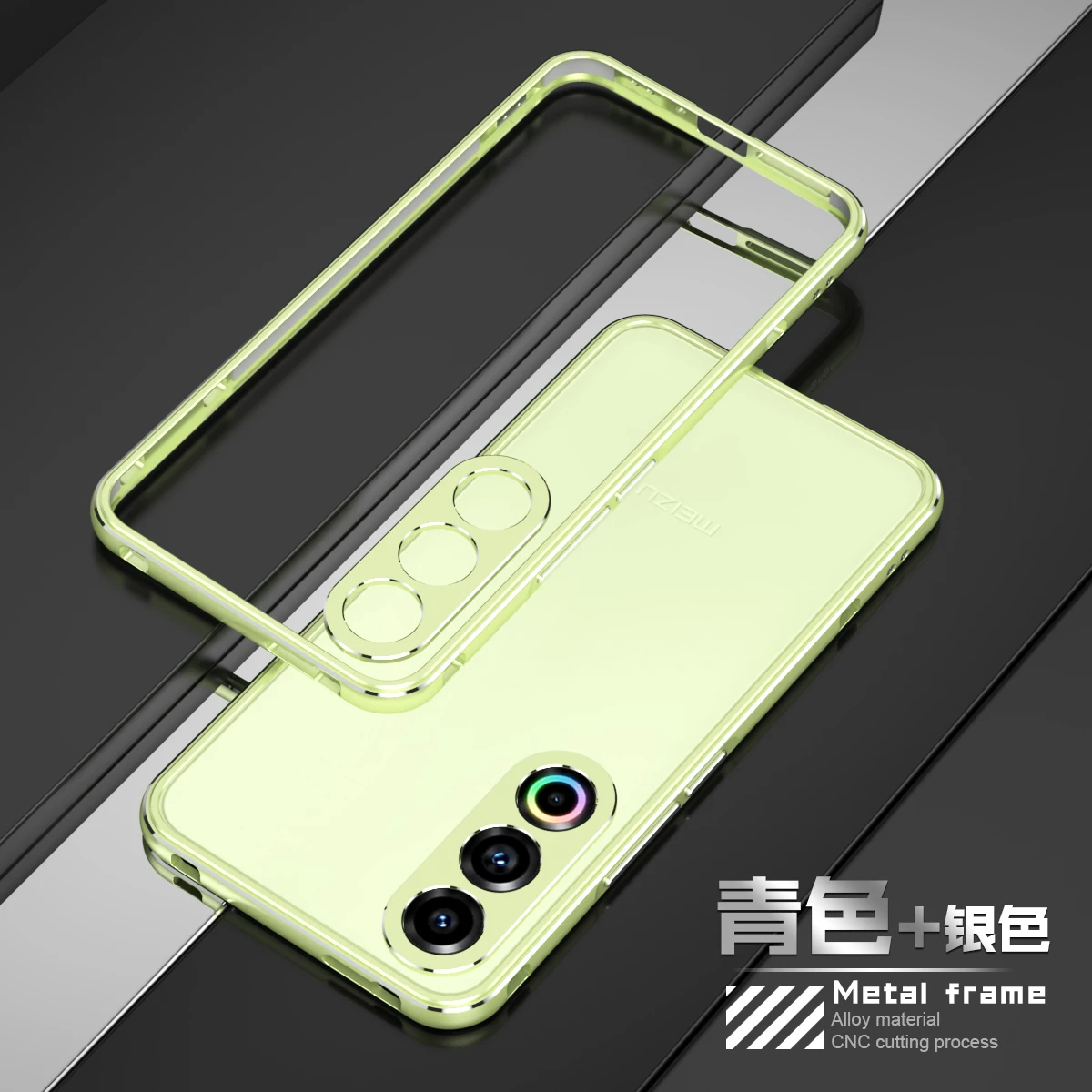 Light Luxury Aluminum Alloy Metal Frame Bumper Case for Meizu 21 Ultra-Thin Super Slim Case with Lens Protective Cover