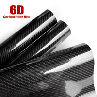 6D Carbon Fiber Vinyl Foil Film Ultra Gloss Waterproof Decoration Film Auto Wrap Sticker for Laptop Phone Case Motorcycle