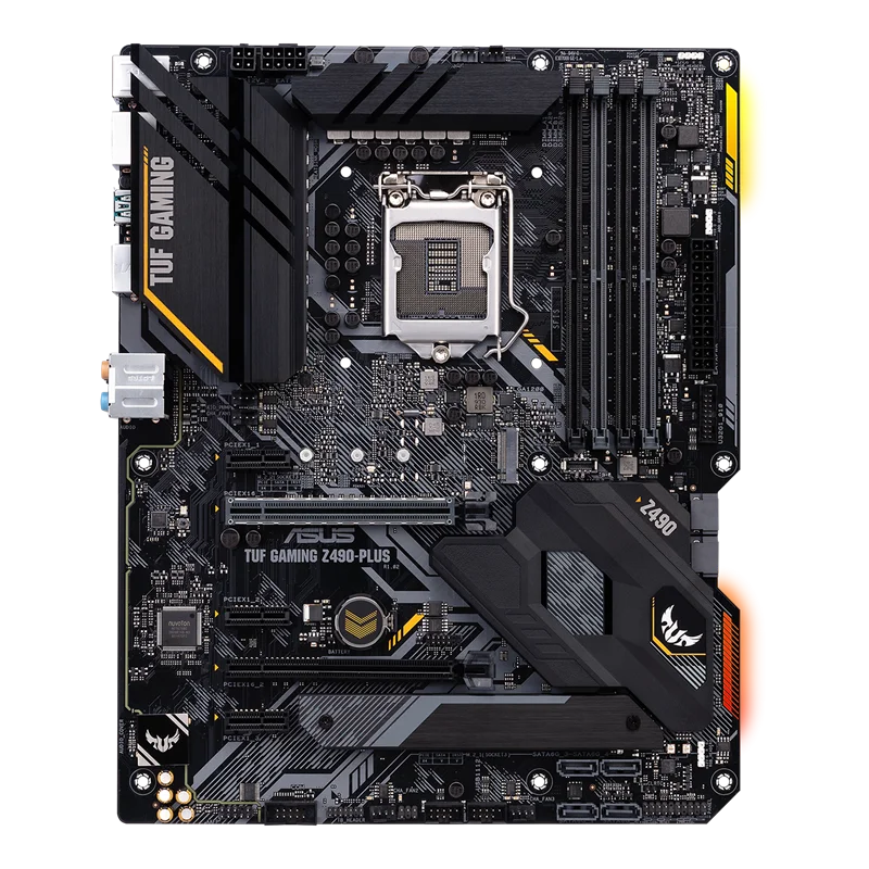 Asus TUF GAMING Z490-PLUS LGA 1200  Intel Z490 support  i3-10300 10500 10600 11600 11700 11900 cpu M.2 DDR4 128GB