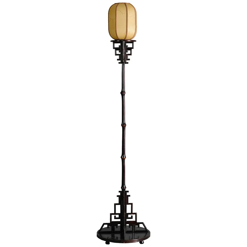 New Chinese Zen dark vertical floor lamp, table lamp bedroom, table lamp c