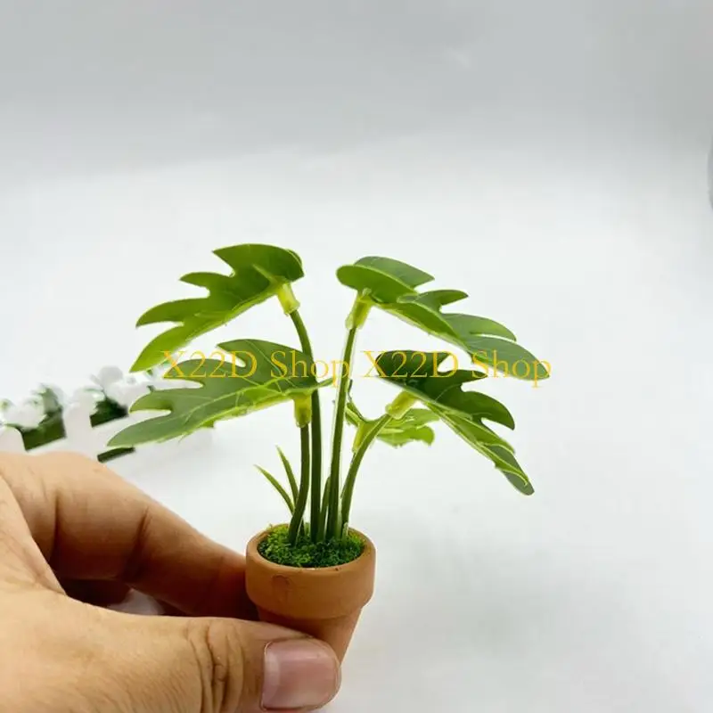 X22D Realistic Greenery Plant Miniature Houseplants Desk Decorations For Home Office