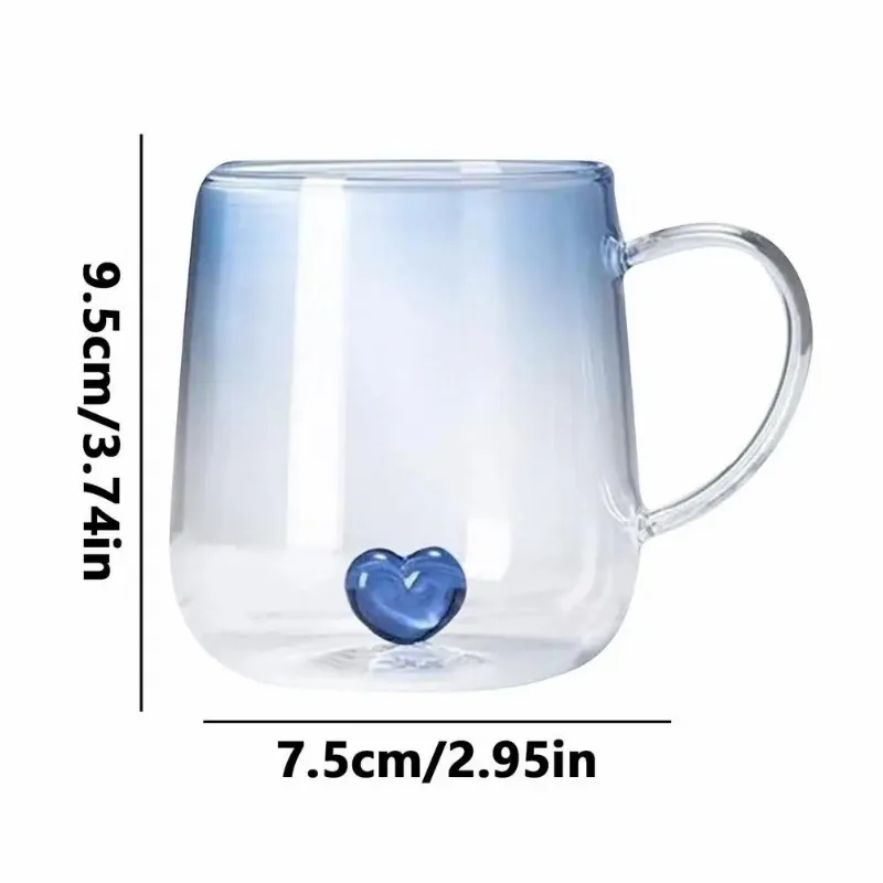 Creative Love Glass Cups Gradient Erotic Couple Warm Heart Cup Milk Juice Coffee Cup Water Cup Coffee Mugs Drinking Glasses