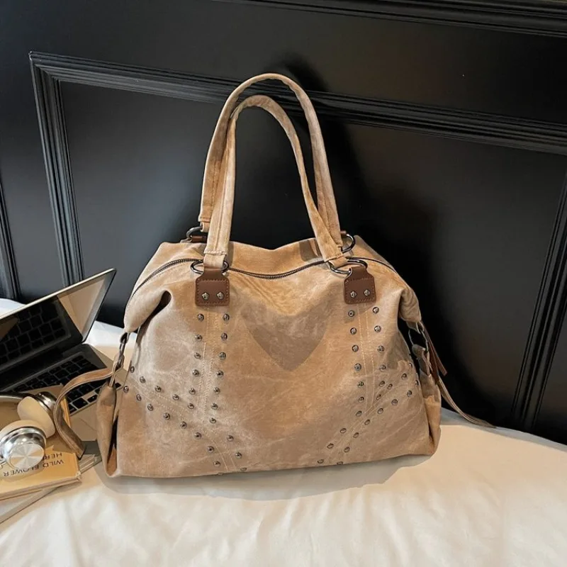 Unique Leisure Diaper Bag Casual Simple Vintage Fashionable Solid Color Large Capacity Tote For Women Crossbody