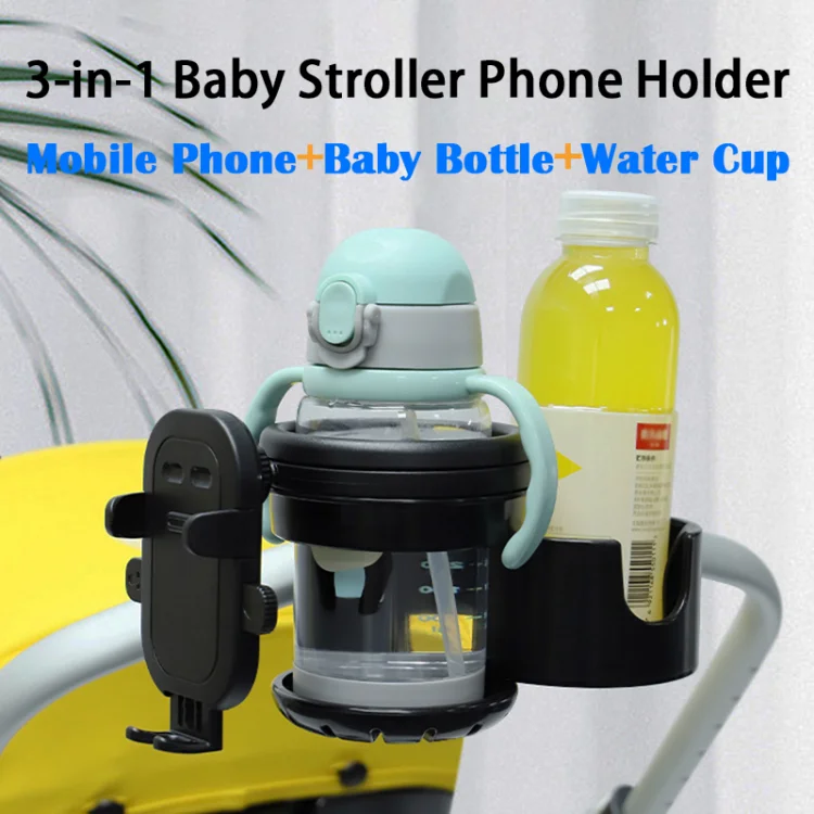 Suporte para garrafa de água 3 em 1, veículo elétrico para bicicleta de montanha, carrinho de bebê, motocicleta, clipe para celular, acessórios para garrafa