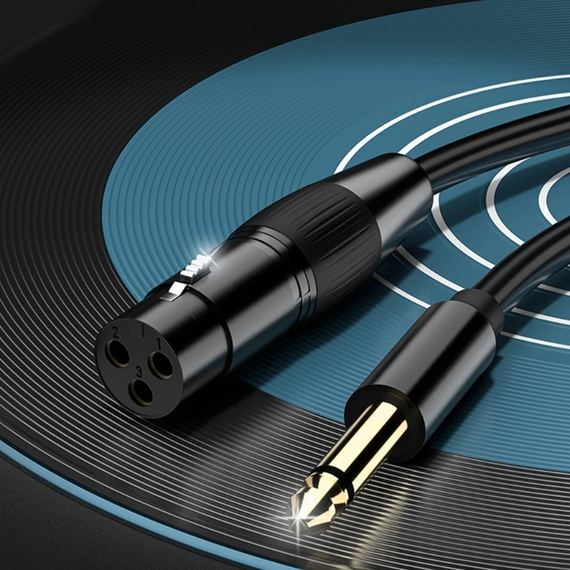 Câble femelle 3 broches vers mâle 6,35 mm, prise mâle 6,35 mm vers câble stéréo femelle 3 broches