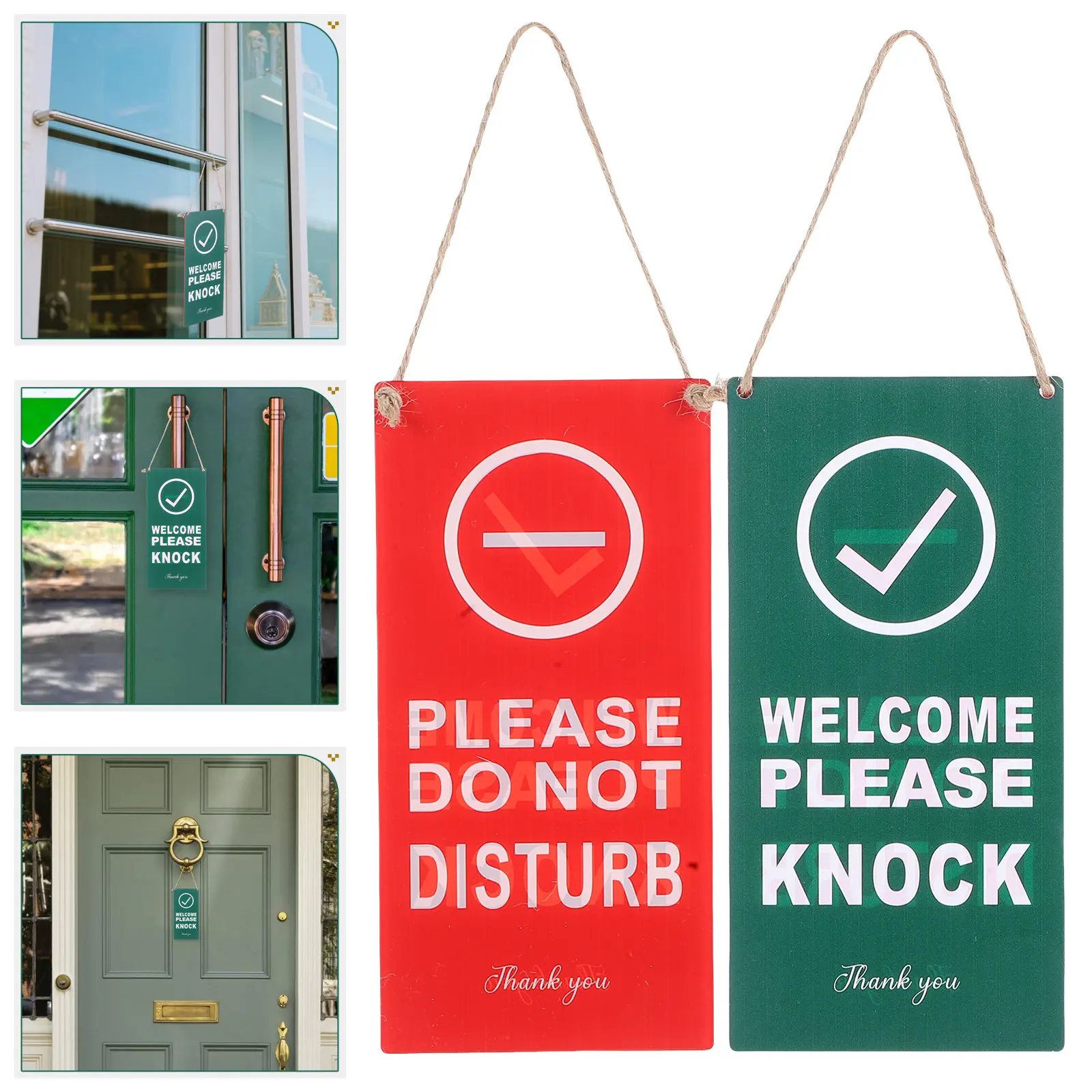 Open Closed Hanging Door Sign Reversible Acrylic Plaque for Business Status Display Bold Font High Contrast Office