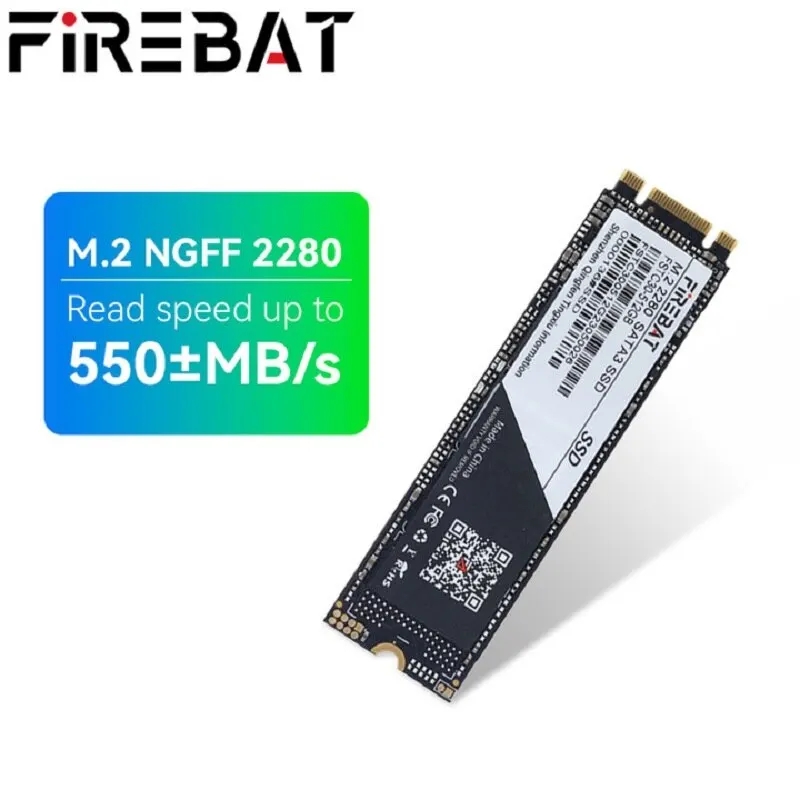 FIREBAT M2 SSD SATA NGFF 2280 64GB 128GB 256GB 512GB 1TB Wewnętrzny dysk półprzewodnikowy do laptopa M.2