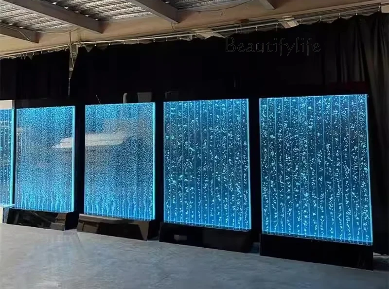 acrylic bubble wall customization  Water curtain wall, running water screen partition, entrance entrance,