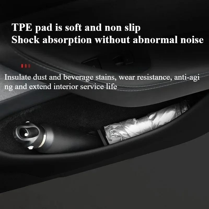 

5 шт./компл., боковая дверная коробка для хранения, накладка на чашку для Tesla Model Y Juniper 2025, передняя и задняя дверная ручка, подлокотник, органайзер, аксессуары