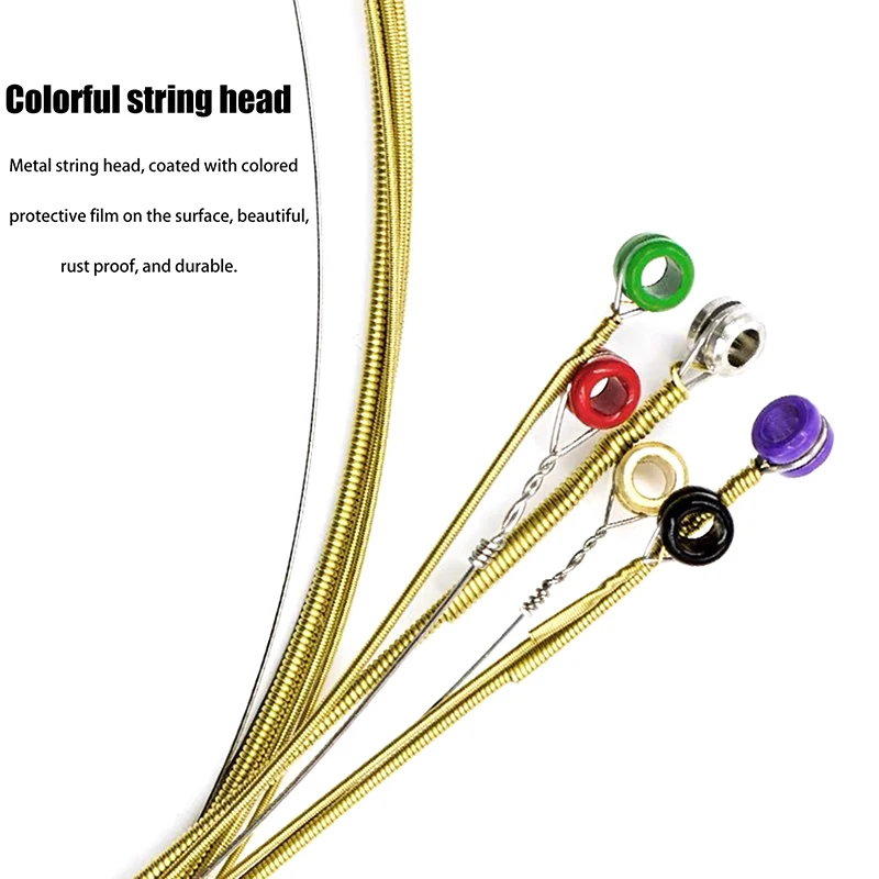 Acoustic Guitar Strings Hexagonal Nickel Bronze Bright Tone Musical Instrument Accessories