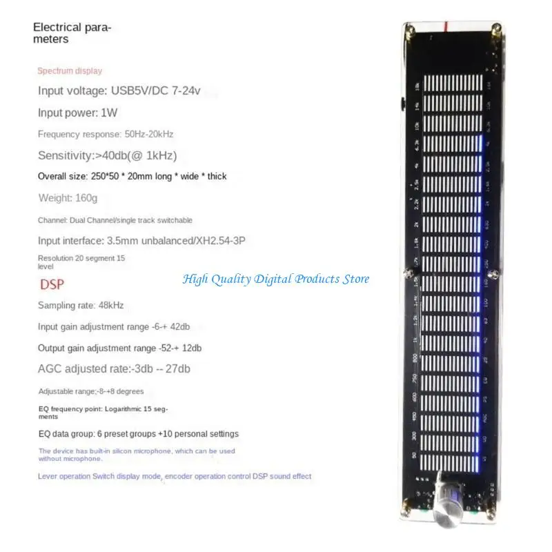 U2JE LED2015 Music Spectrum Level Light Sound Control Luz microfone para reuniões família