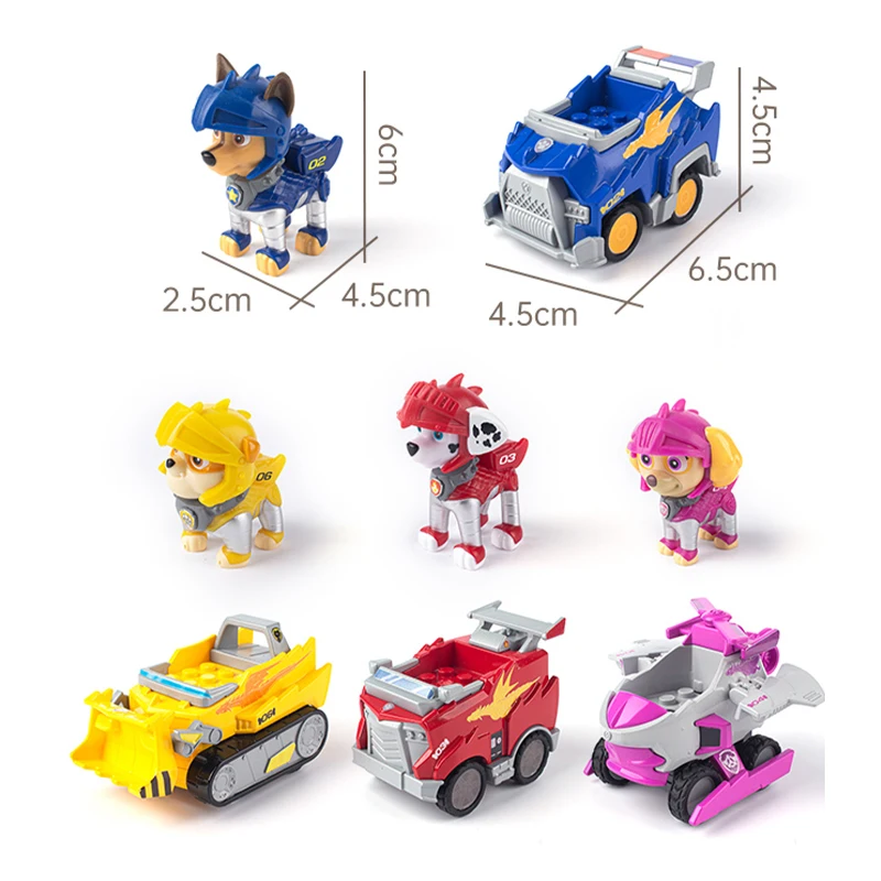 PAW Patrol Rescue Puppy Inertia Car Toy Captain Ryder Motorcycle + Random Dog Figure Vehicle Detachable Kids Action Toy Gift
