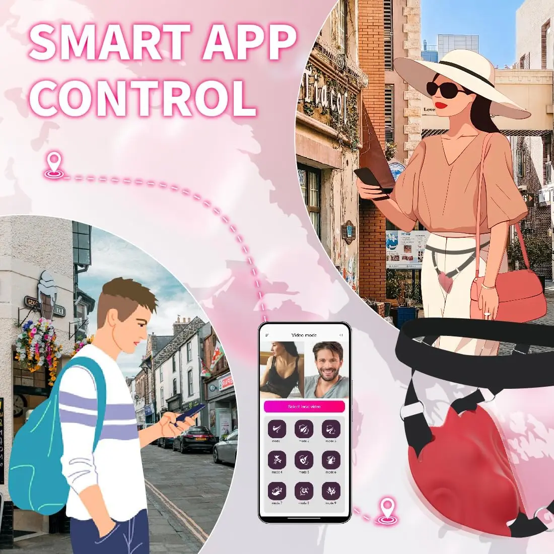 هزاز الجنس لعب الكبار أنثى APP التحكم القضيب الدائري البظر محفز فراشة يمكن ارتداؤها اللباس الداخلي الهزاز للنساء زوجين