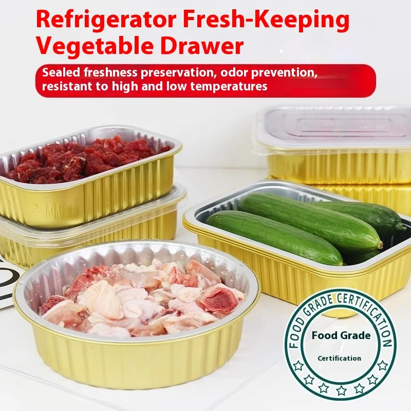 

Refrigerator Fresh-keeping Vegetable Low Temperature Resistant Frozen Meat Frozen Food Aluminum Disposable Packing Freezer