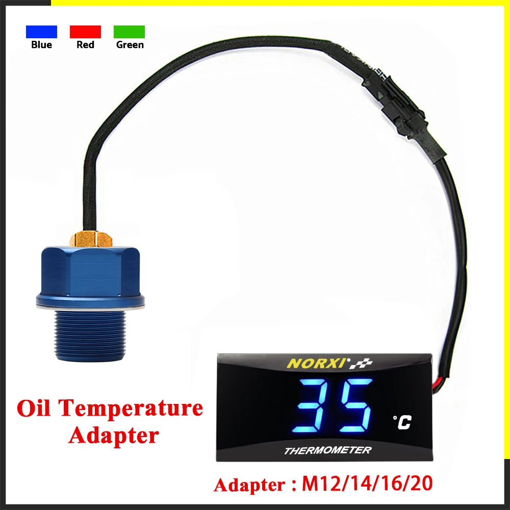 Koso temperatura oleju czujnik motocykl norxi mini plac cyfrowy przyrząd wilgotność dla nmax125 motocykl temperatury infiers