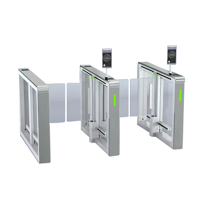 High Security Auto Fast Speed Swing Barrier Gate Fingerprint Access Control Turnstiles Factory Entrance People Counting Feature