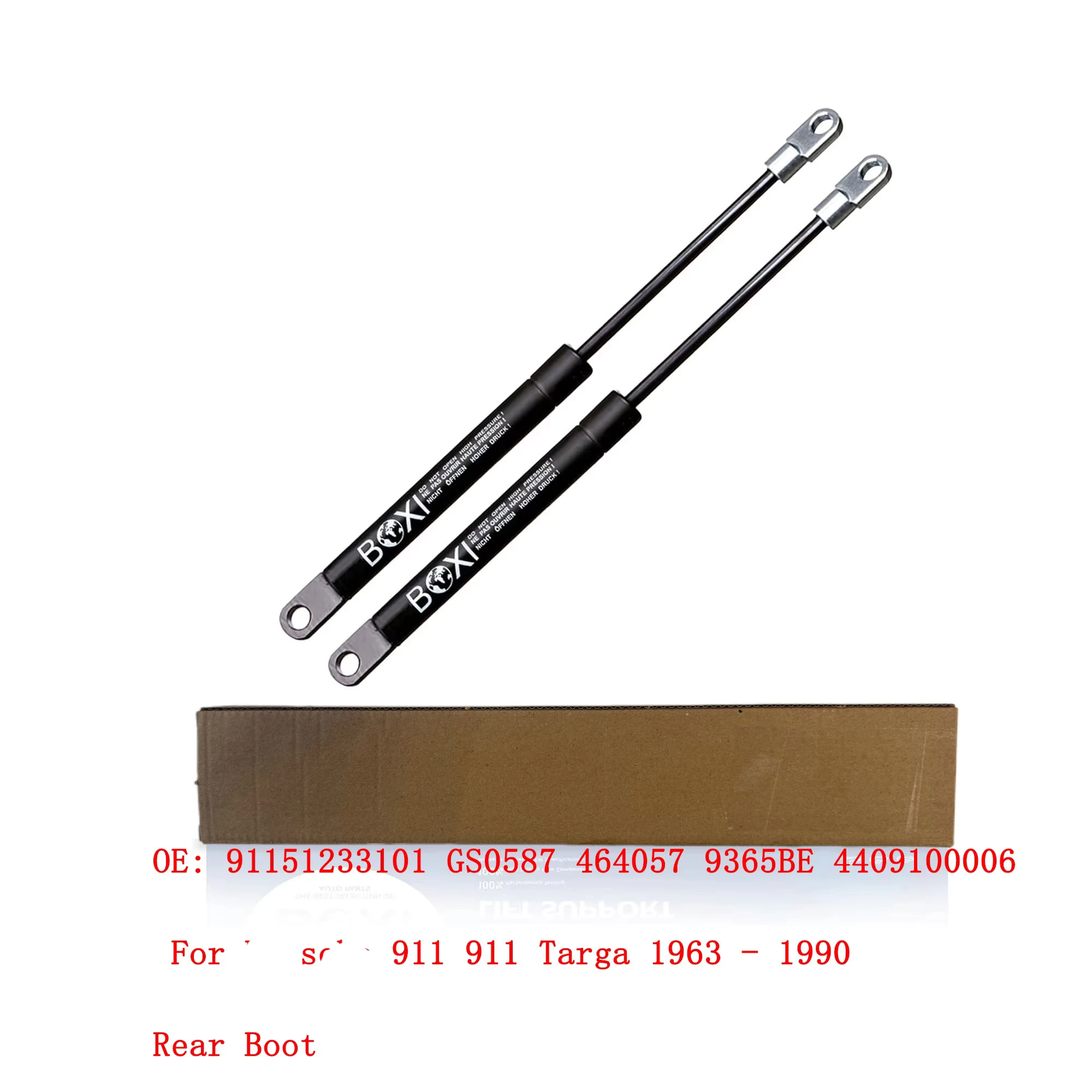 BOXI 2Pcs Rear Boot Gas Lift Strut Damper 91151233101 GS0587 464057 For Porsche 911 911 Targa 1963 - 1990 Cargo Lid Support Prop