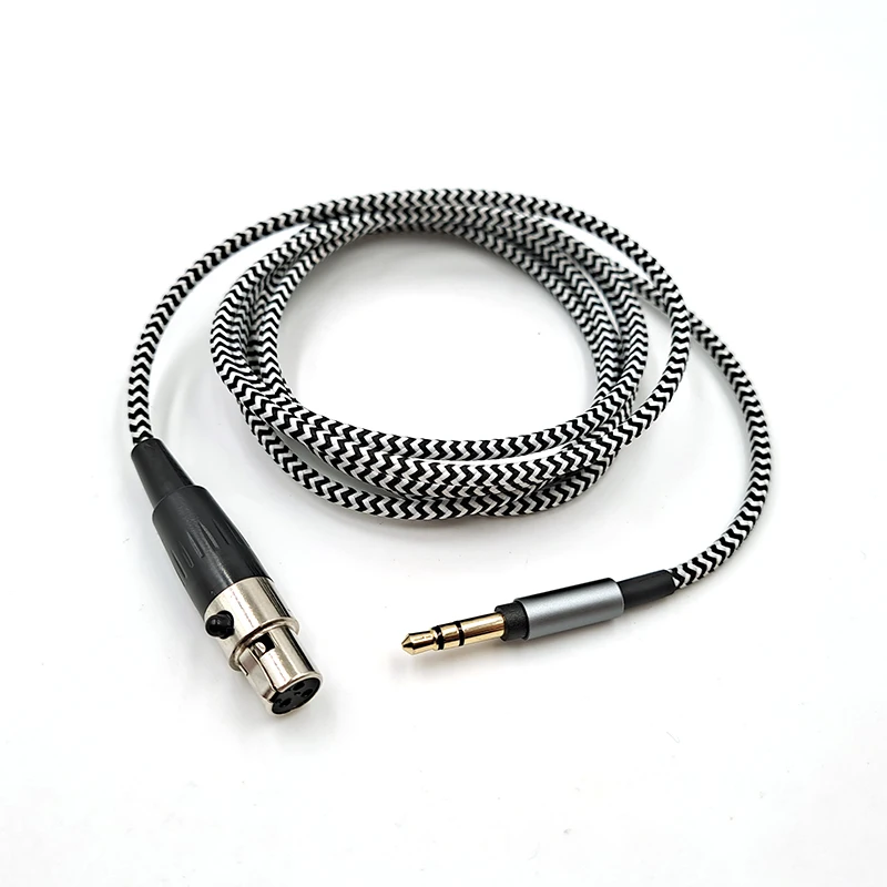 For AKG Q701 K240S K275 K371 K141 K171 K175 K702 Pioneer H118 H128 Replaceable 3.5mm to MINI XLR 3-pin Nylon Braided Cable