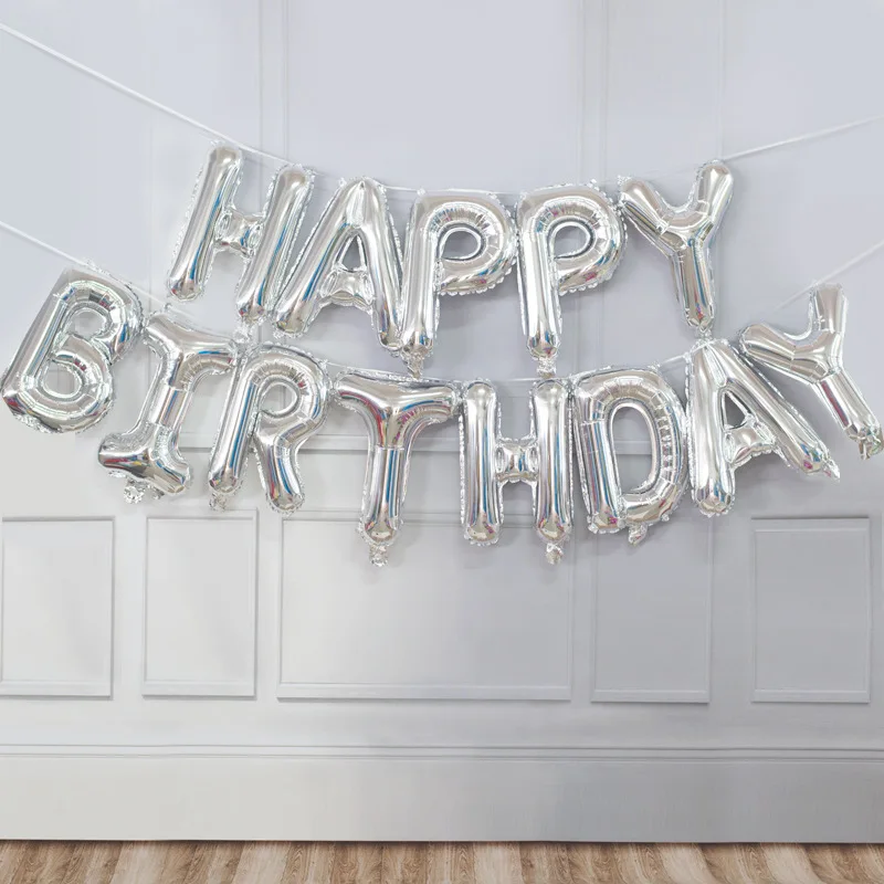 16 Zoll alles Gute zum Geburtstag Dekoration Luftballons rosa blau Buchstaben Folienballons Set Geburtstag Party Dekor Luft Globos Balony Anniversaire