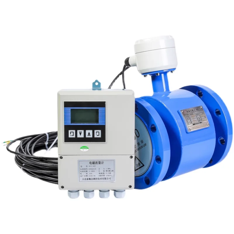 Intelligent Split Electromagnetic Flowmeter, Sewage Pipeline Insertion Type, Acid Alkali Liquid Explosion-proof PTFE DN80