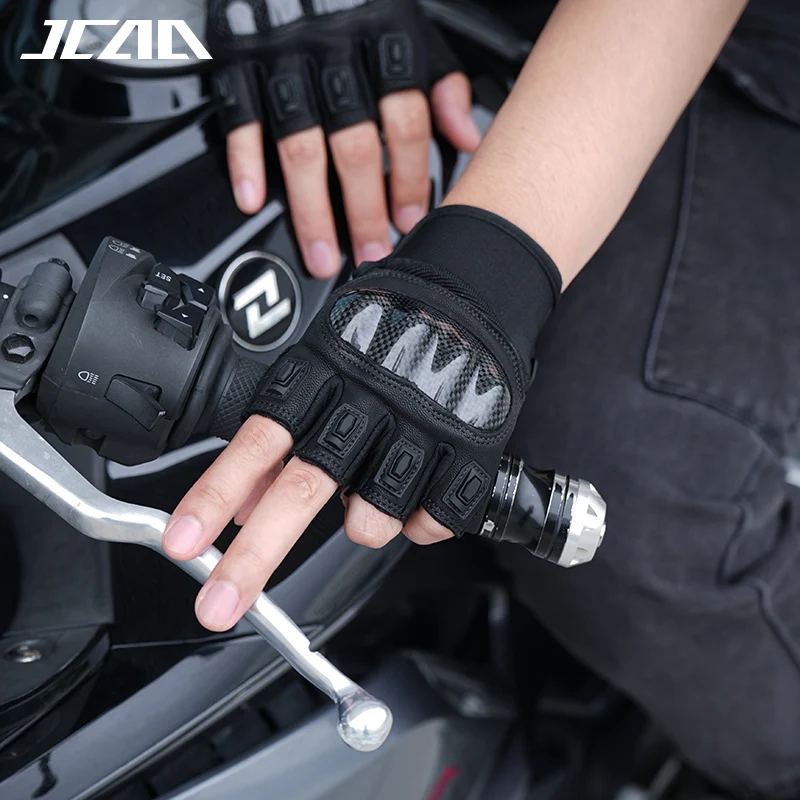 

Ретро-перчатки для мотоцикла без пальцев, мужские и женские, с защитной оболочкой из углеродного волокна, для активного отдыха, мотоспорта и езды на велосипеде