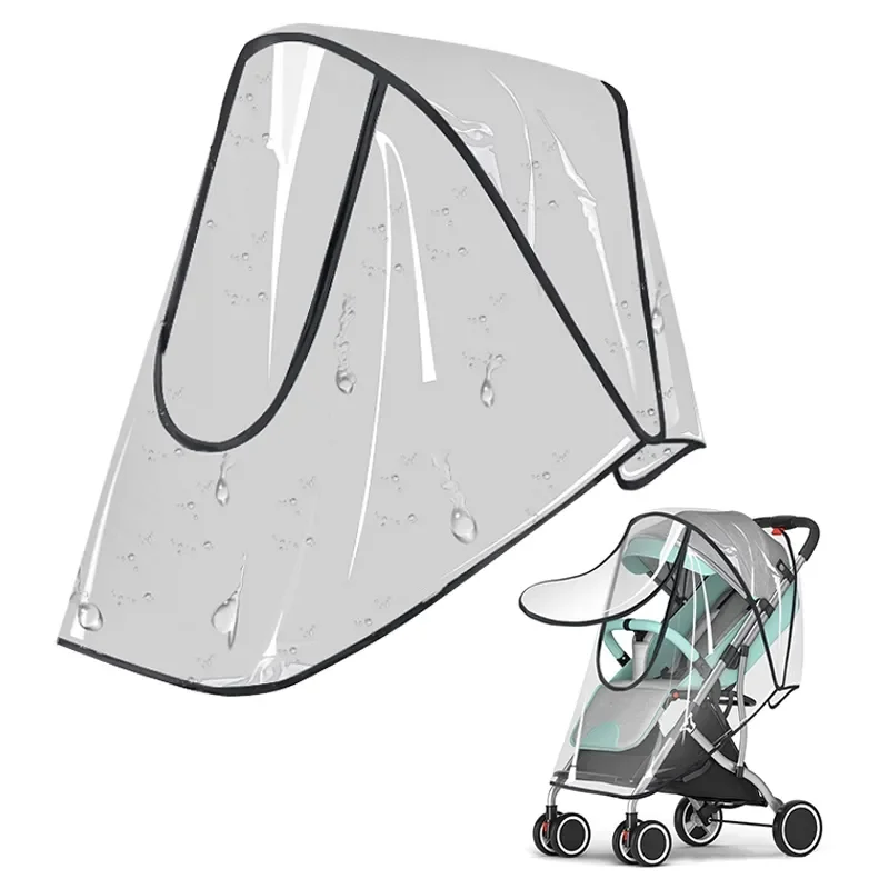 vvocci Universal Stroller Rain Cover Baby Car Weather Wind SunShield Transparent Breathable TrolleyUmbrella Raincoat Accessories