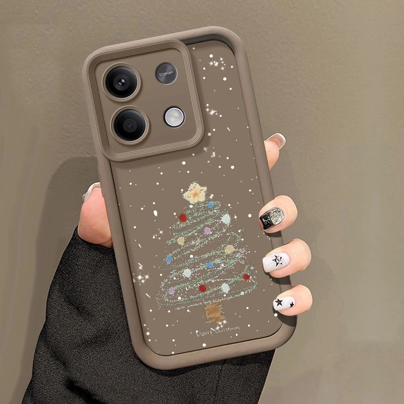 Christmas Tree Soft TPU Phone Case For Xiaomi Poco F6 X5 X6 13T Pro Redmi Note 13 4G 10 11 12 13 14 Pro Plus 5G Silicone Cover