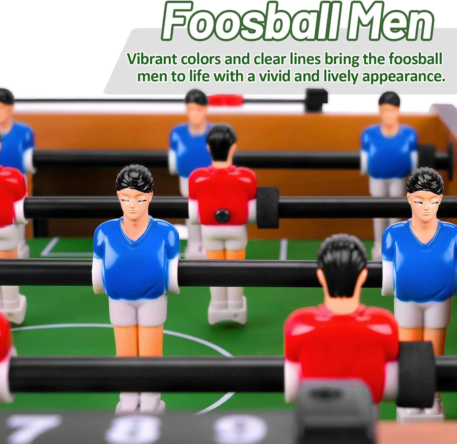 20-Inch Mini Foosball Table with Upgraded Steel Rods, Durable Board & Enhanced Players for Kids and Adults