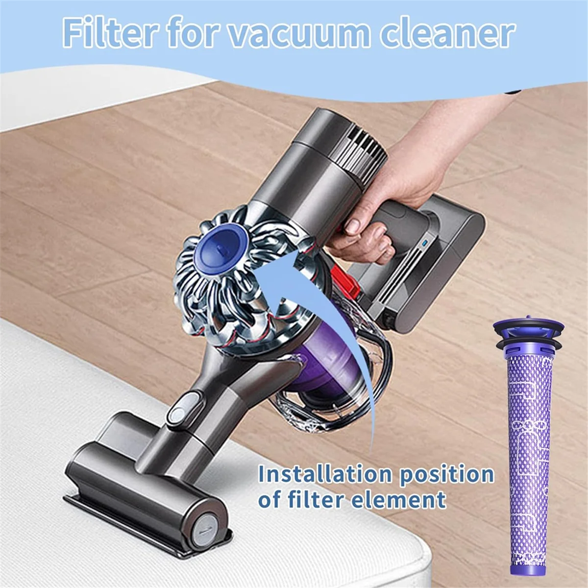 

vacuum cleaner parts 1 Set HEPA Vacuum Filter & Pre-Filter Kit for V6 Stick Vacuum Filters Replaces Part 965661-01 & 966741-01