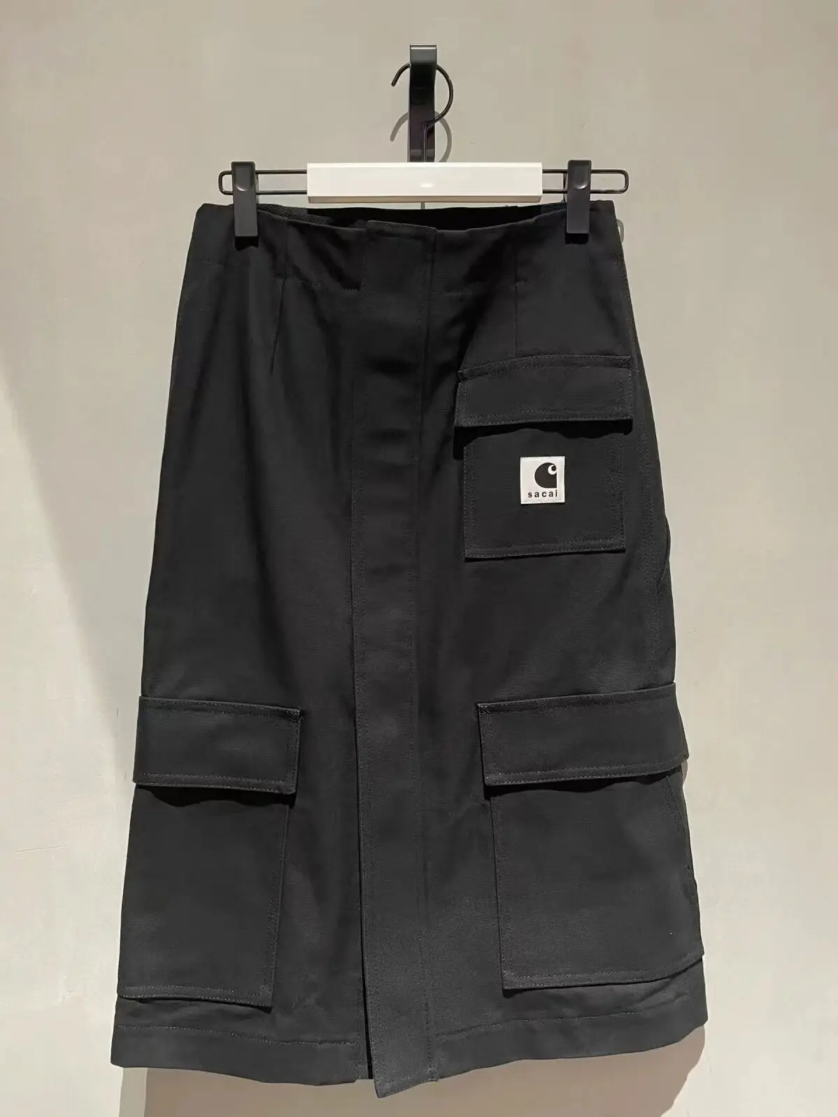 

Collaboration Edition FOG SACAI Summer 2024 Women's Utili Skirt Multi-ket Workwear Knee-Length Wrap around Midi Dr
