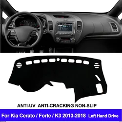 For Kia Cerato Forte K3 2013-2015 2016 2017 2018 Car Dashboard Cover Dash Mat Dash Pad DashMat Carpet ANti-UV NON-Slip