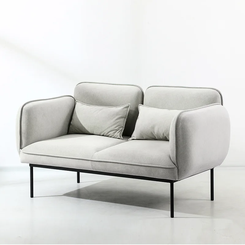 YJQ fabric double sofa, small living room simple modern rental house, small Nordic single sofa