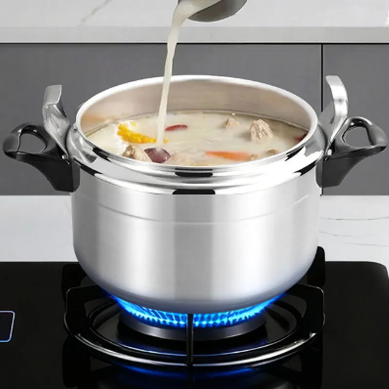 Thickened Aluminum Stovetop Pressure Cooker Explosion Proof Pressure Pot for Gas Stove Halogen Cooker Ceramic Cooker for Family