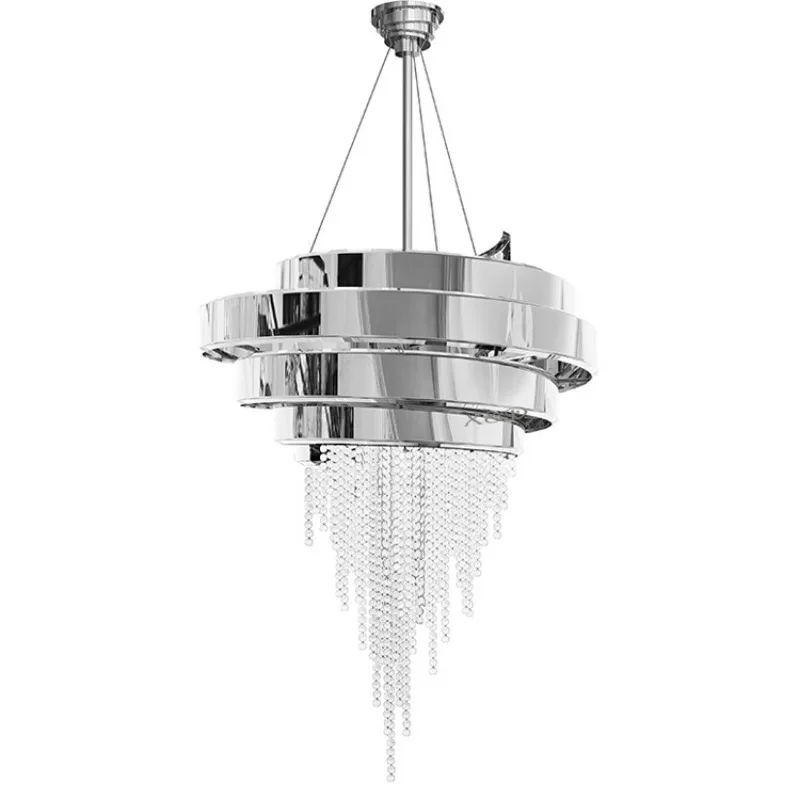 chain living room, dining room, bedroom light, designer minimalist fashion model home, clubhouse simple luxury pendant light