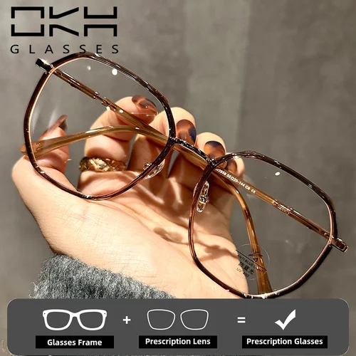Imagen 1 del producto OKH Gafas de miopía con montura rectangular de tendencia de moda para hombres y mujeres, gafas graduadas para leer