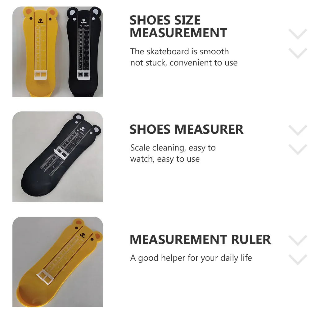 2Pcs Foot Ruler Measuring Device for Shoes Size Chart Universal Feet Sizer Gauge Accurate Easy to Use Protractor