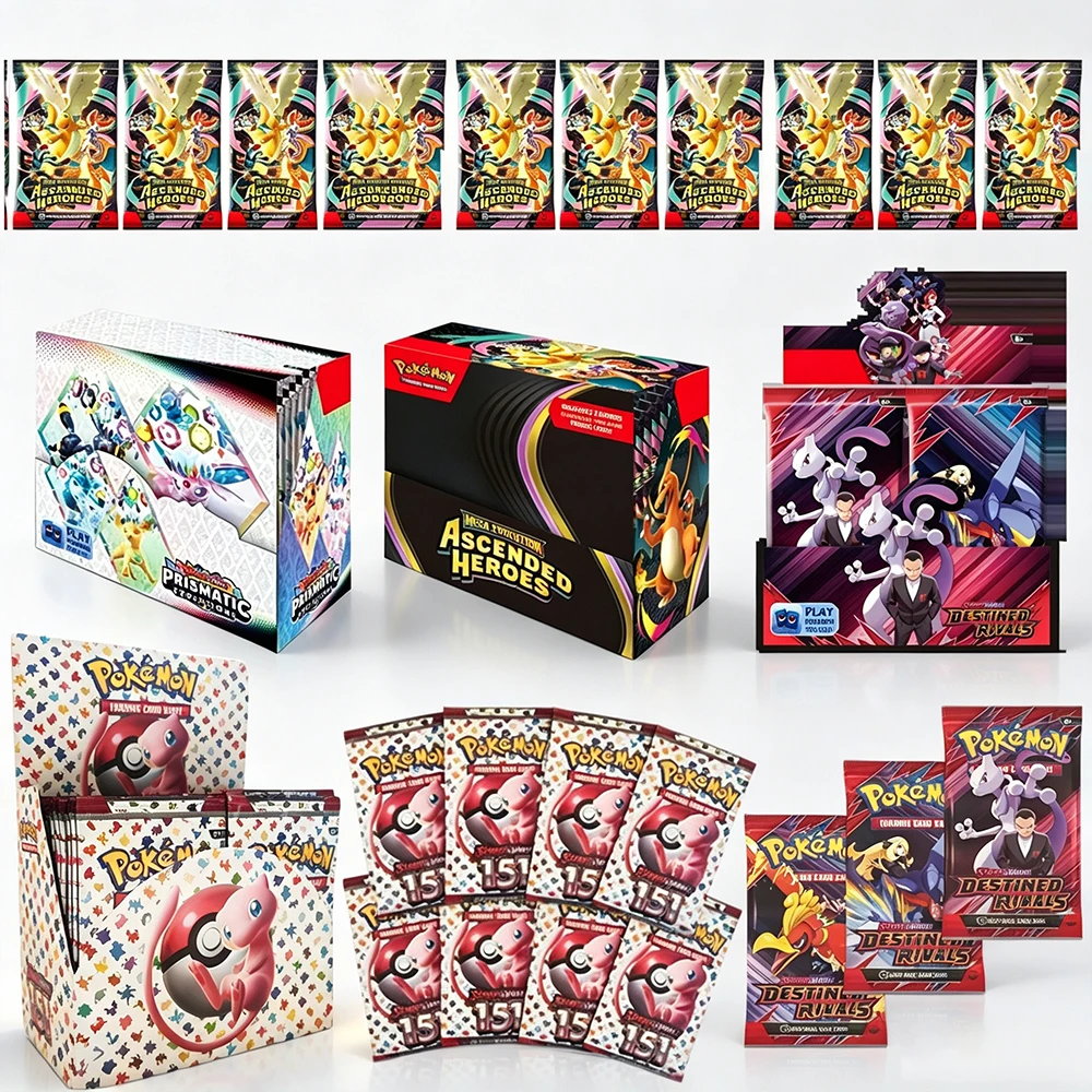 360 Cartas Pokémon Destined Rivals Prismatic Evolutions Scarlet Violet 151 PALDEAN, Cartas de Batalla en Inglés