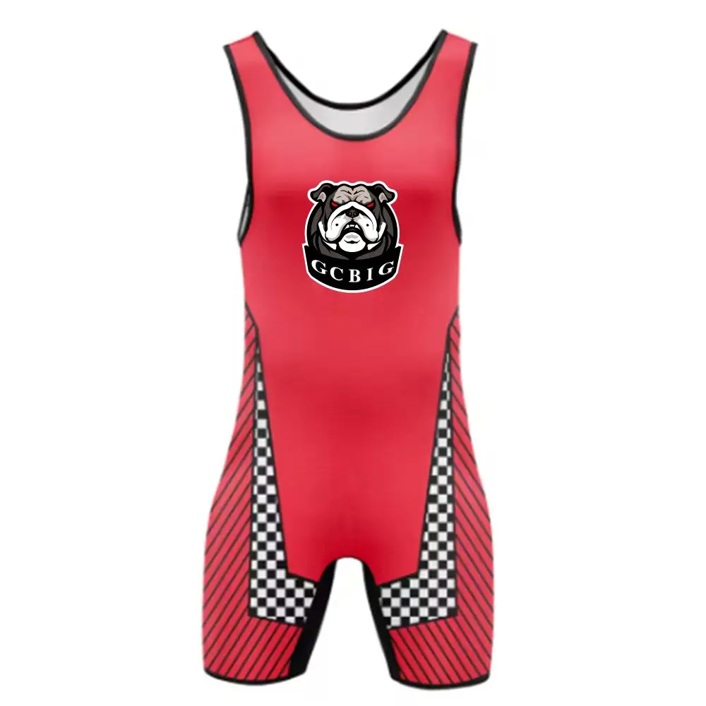 Men’s Wrestling Singlet Suit Racing Trainning Powerlifting Sleeveless Clothing Running Gym Fitness Boxing Sport Skinsuit Tights
