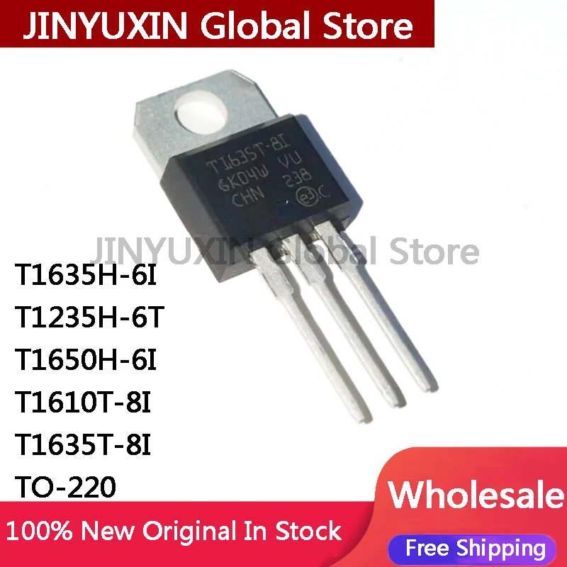 5Pcs T1635H-6I T1635H T1235H-6T T1235H T1650H-6I T1650H T1610T-8I T1610T T1635T-8I T1635T TO-220 IC In Stock Wholesale